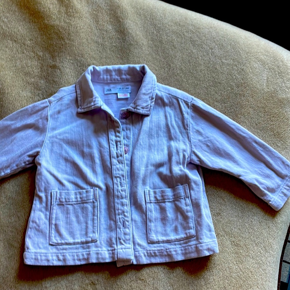 Zara baby cotton jacket in lavender